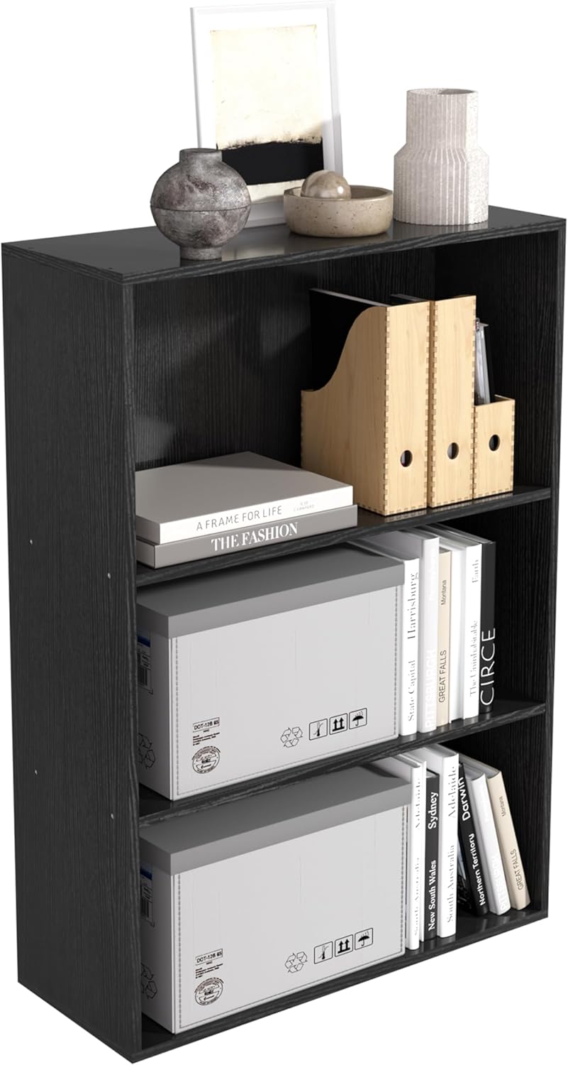 5 Tier Book Shelf,Wooden 5 Cube Storage Organizer, 54 Inch Versatile Cubes Shelf and Cubby Unit for Any Space (White, 5 Cube-W(23.6inch)
