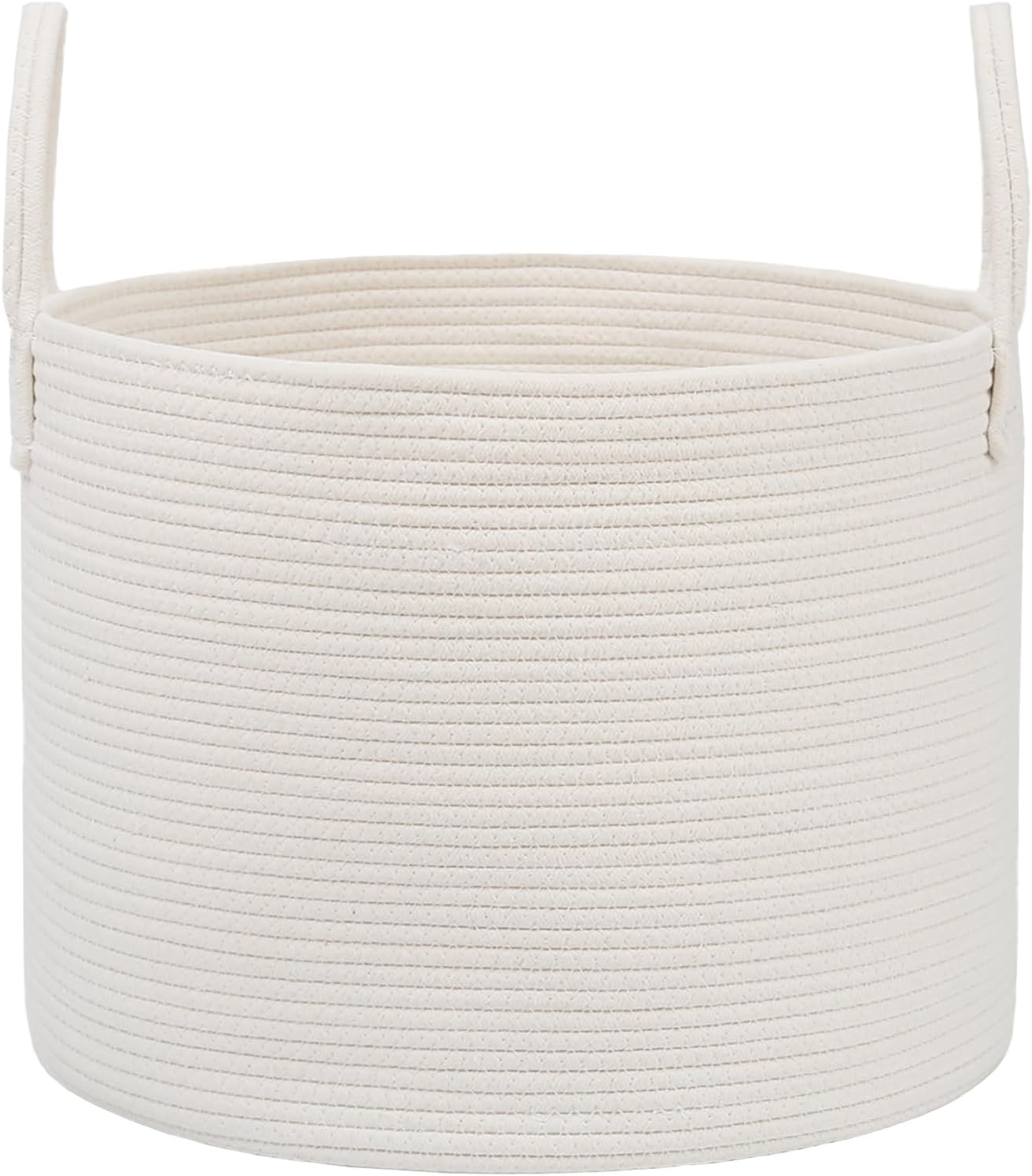 65L Extra Large Blanket Basket for Living Room - Woven Cotton Rope Laundry Hamper with Reinforced Handles - Storage Bin for Pillows, Comforters & Toys - Machine Washable,Oatmeal