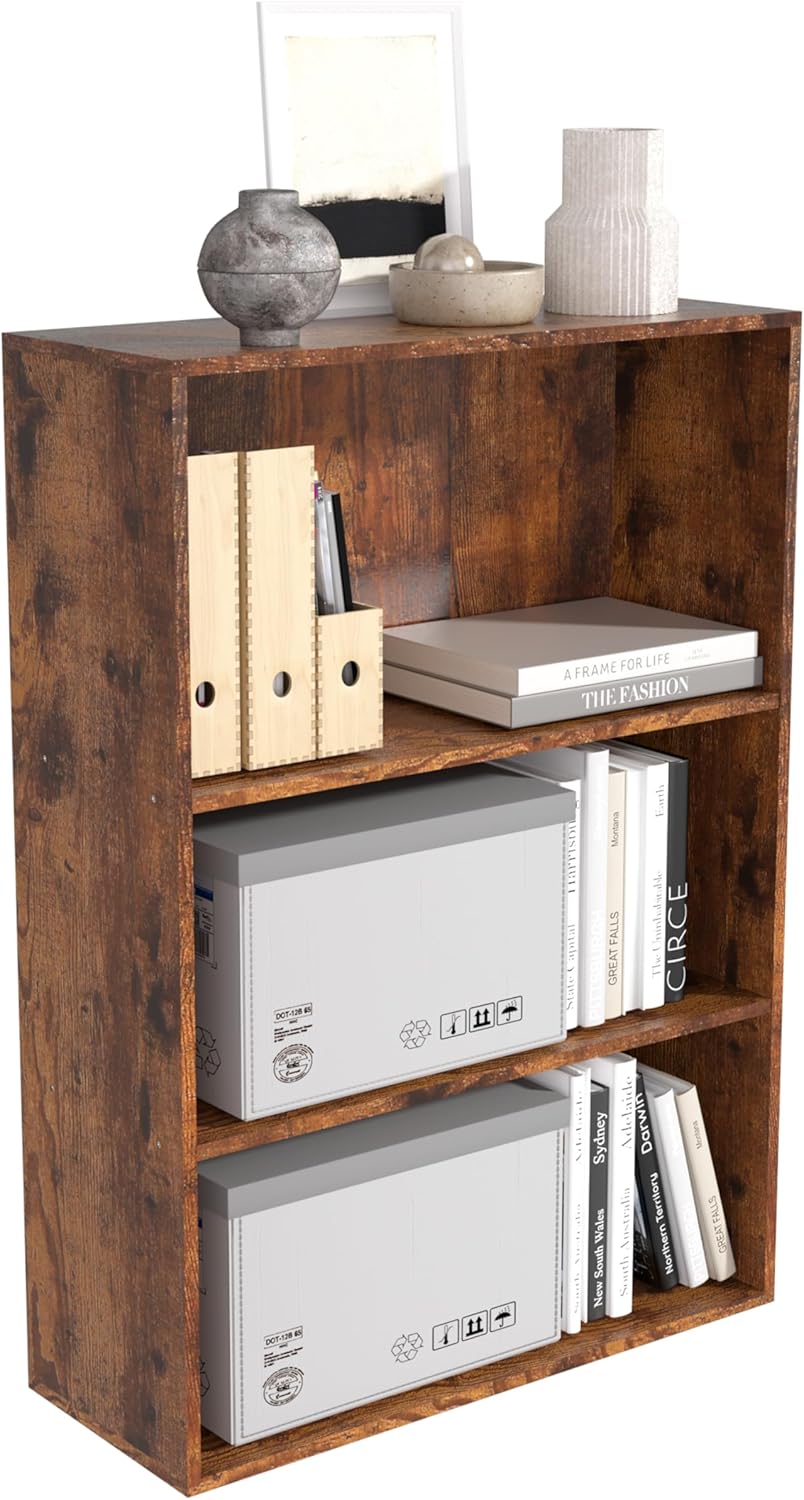 5 Tier Book Shelf,Wooden 5 Cube Storage Organizer, 54 Inch Versatile Cubes Shelf and Cubby Unit for Any Space (White, 5 Cube-W(23.6inch)