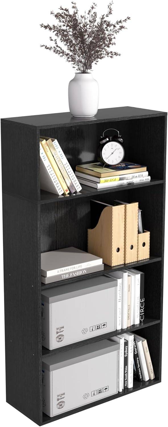 5 Tier Book Shelf,Wooden 5 Cube Storage Organizer, 54 Inch Versatile Cubes Shelf and Cubby Unit for Any Space (White, 5 Cube-W(23.6inch)